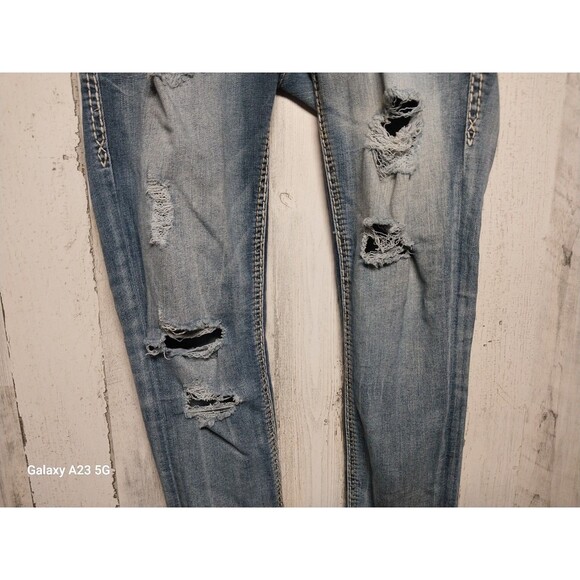 Rock Revival Abrienda Skinny Size 27 Distressed - Picture 3 of 10